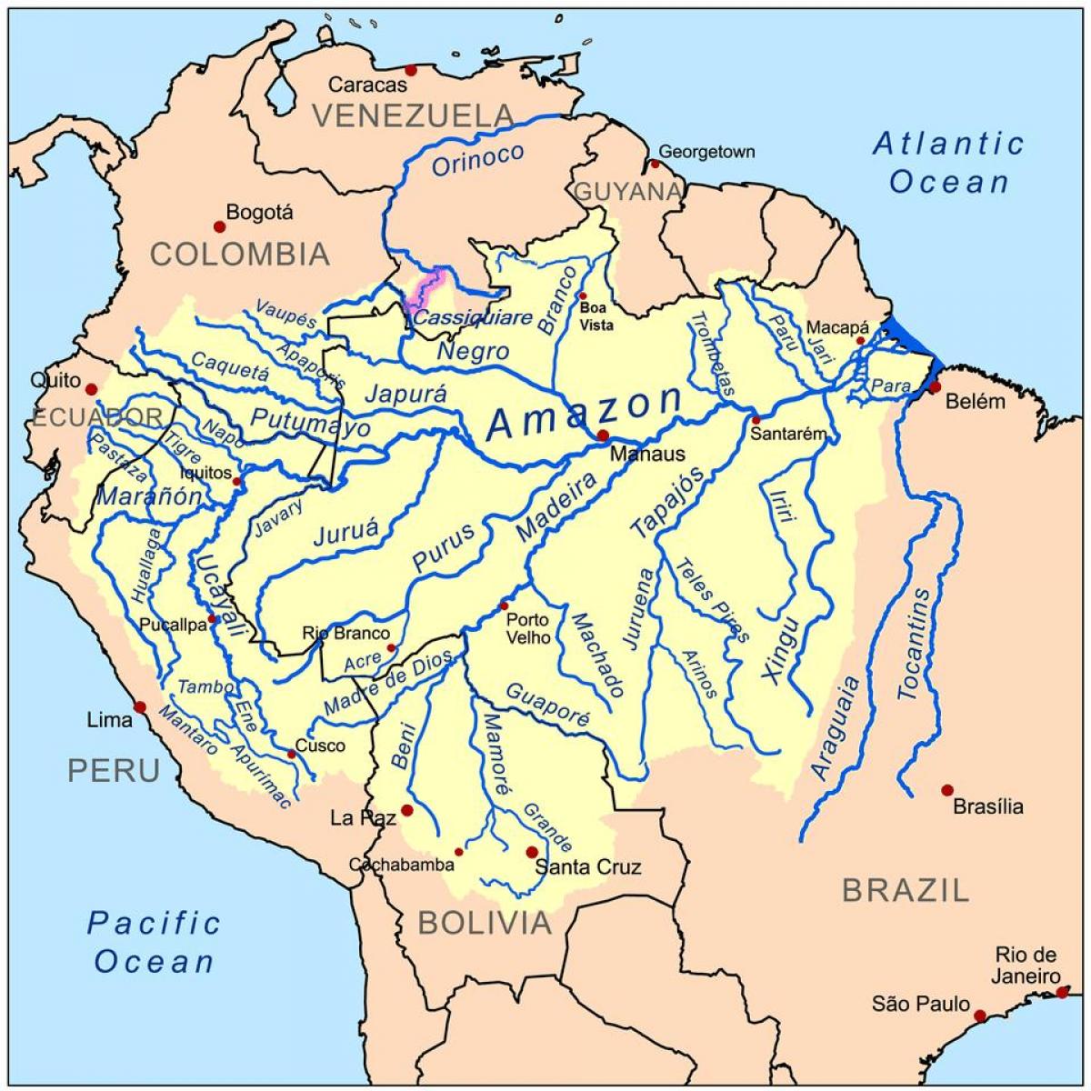rivers u Peruu mapu