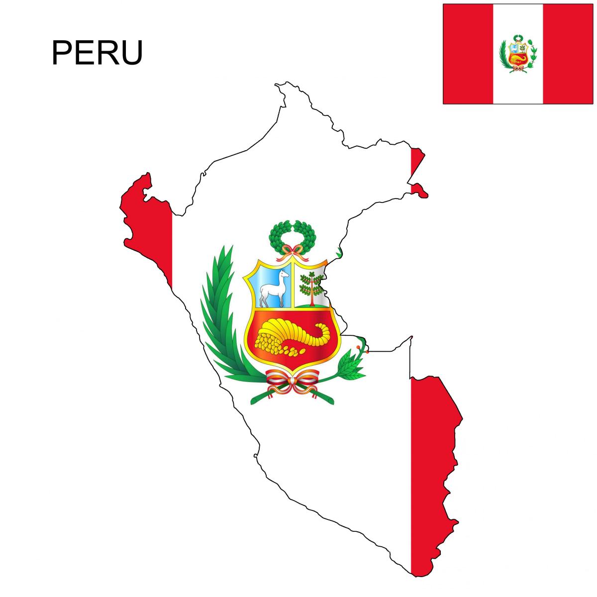 mapa Peruu zastavu