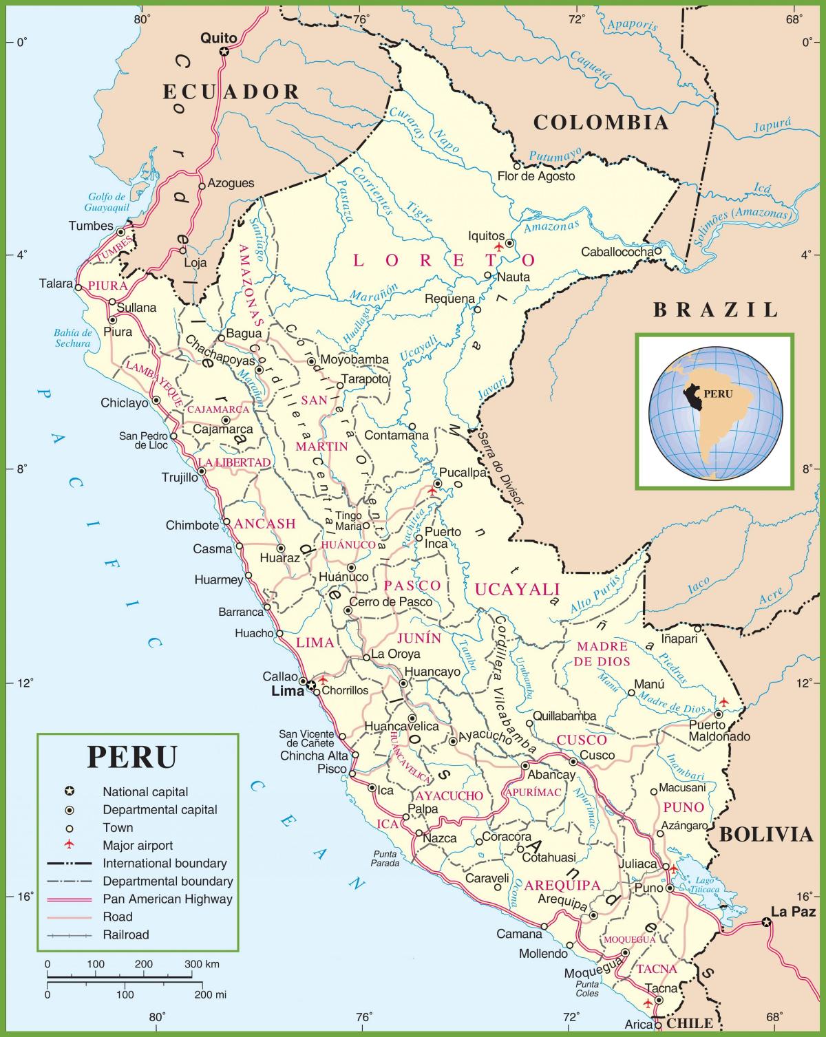 mapi političkih mapu Perua