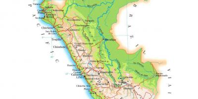 Mapa fizički mapu Perua