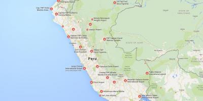 Aerodrome u Peruu mapu