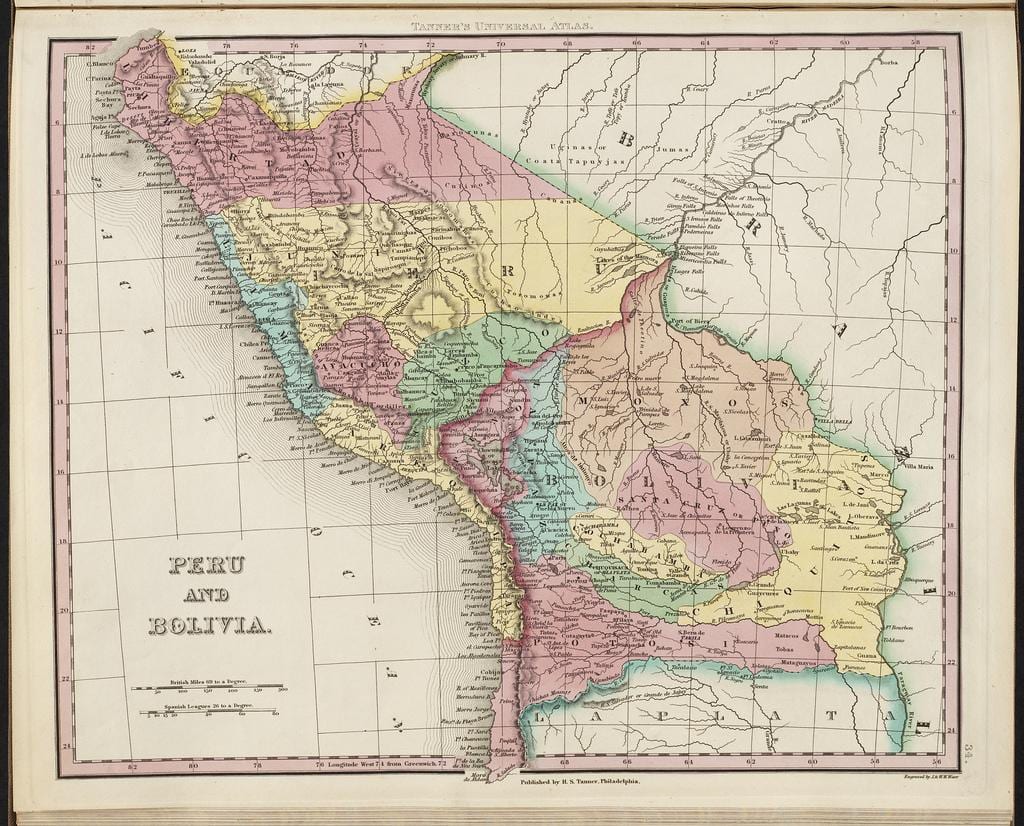 mapa drevni Peruu