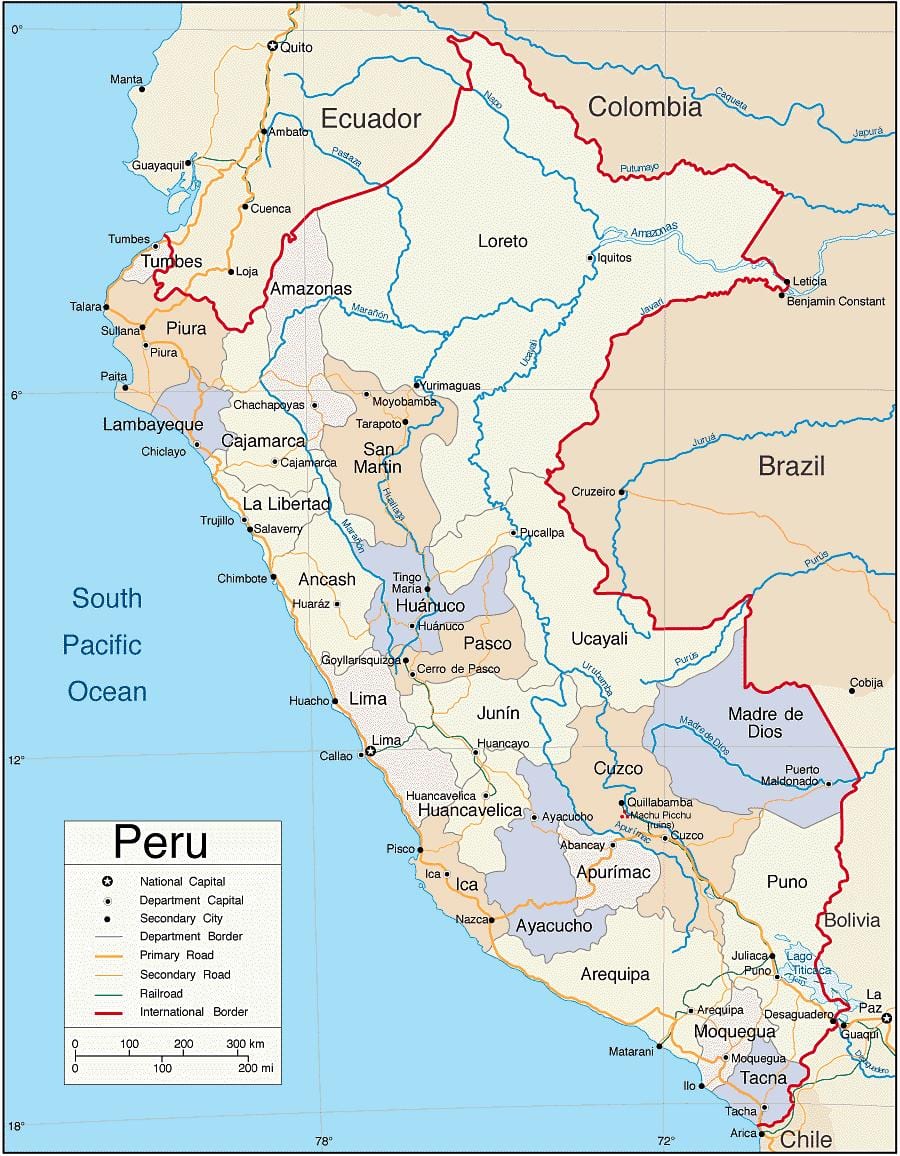 mapa misliš Peruu