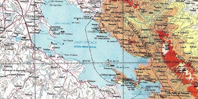 Mapa jezero titicaca Peruu 