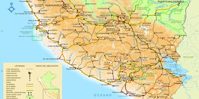 Mapa južnoj Peruu