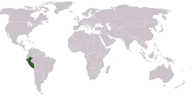 Mapa Peruu globalne