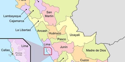 Mapa Peruu odjela