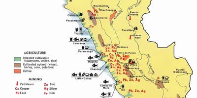 Mapa Peruu poljoprivrede