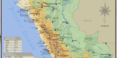 Mapa Peruu putovati