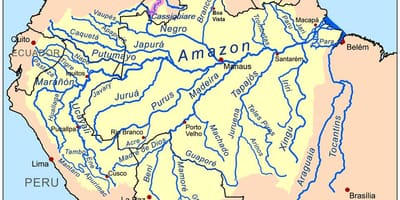 Rivers u Peruu mapu