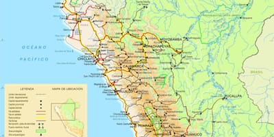 Mapa na sjeveru Peruu